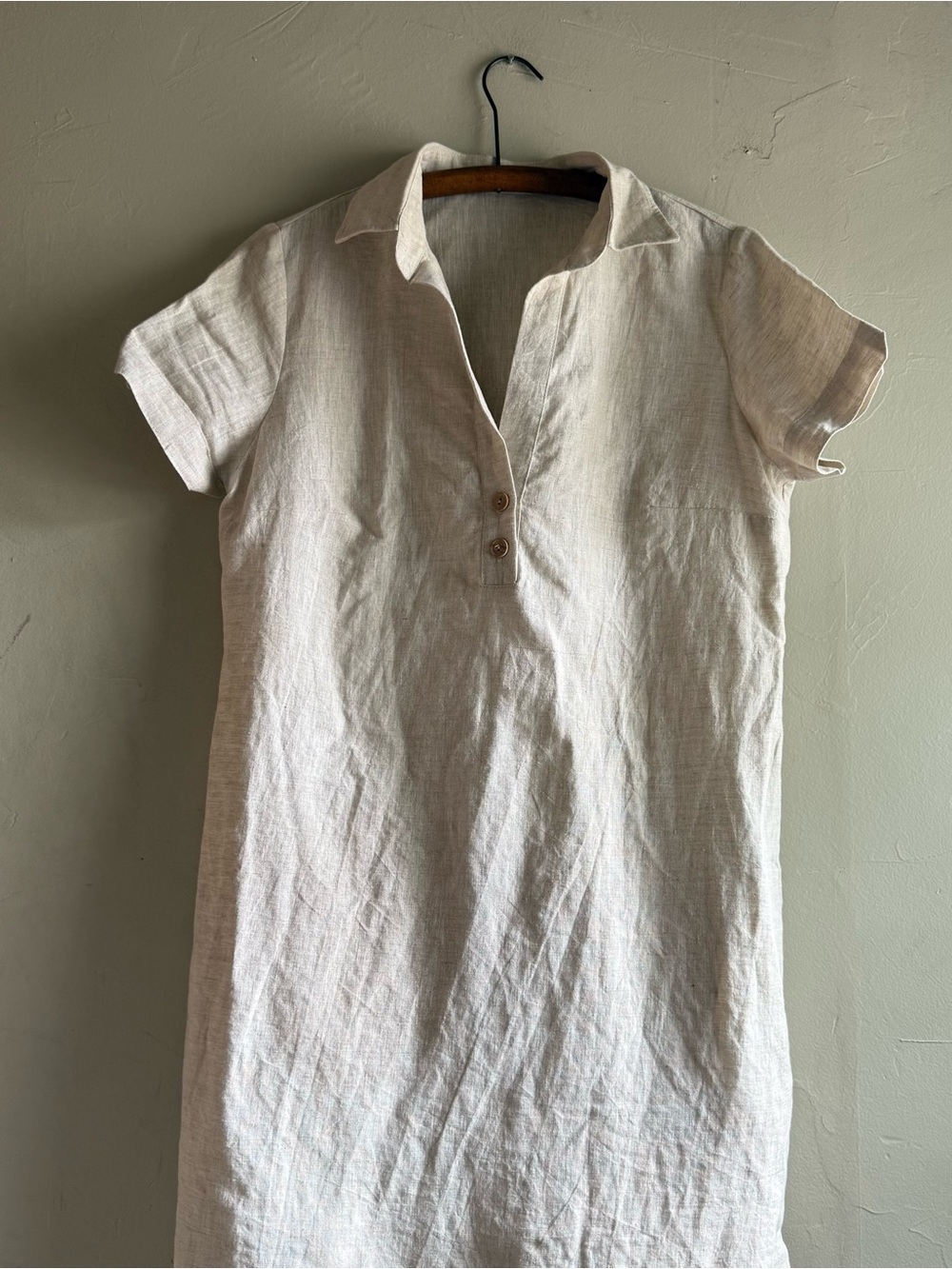Light Beige-Linen Tunic - Size S